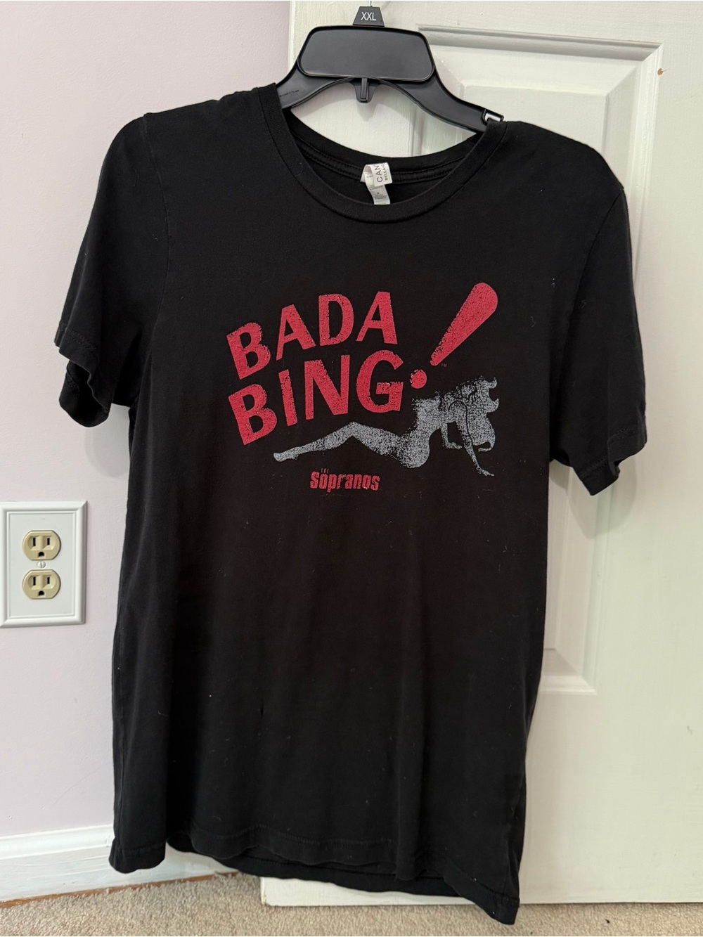BADA BING! The Sopranos Graphic Tee - Black with Red & Gray Print
